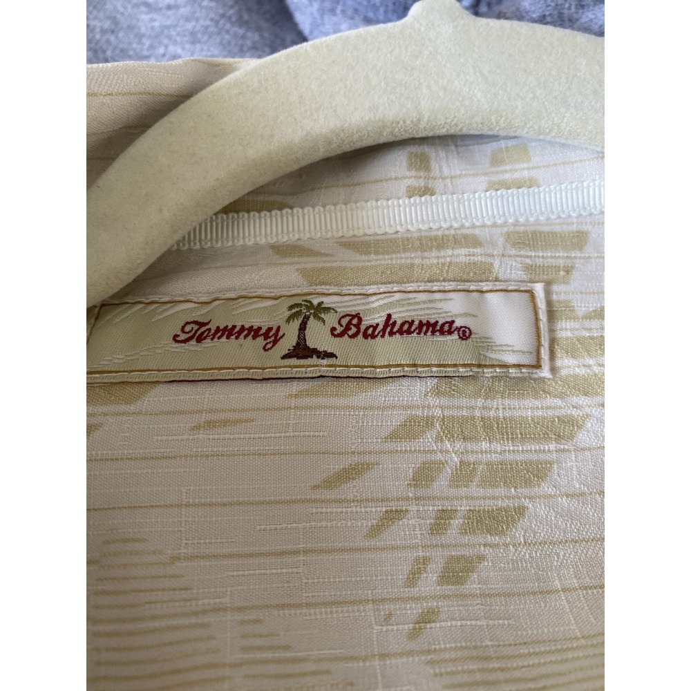 VTG Tommy Bahama Short Sleeve Silk Shirt Mens‎ XL Ivory Tropical - Picture 4 of 5